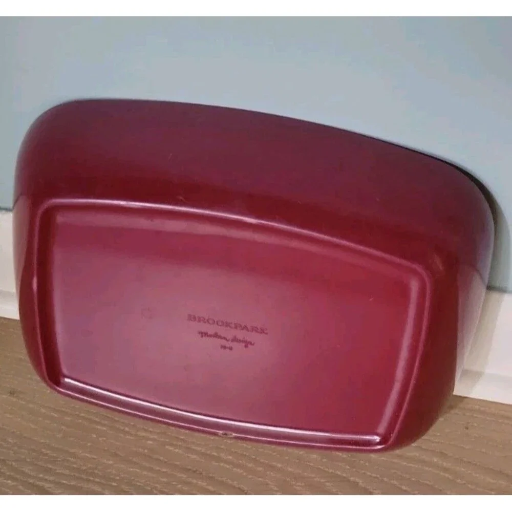 Brookpark Deep Pink Divided Serving Bowl Dish Melmac Melamine 15-B Vintage MCM